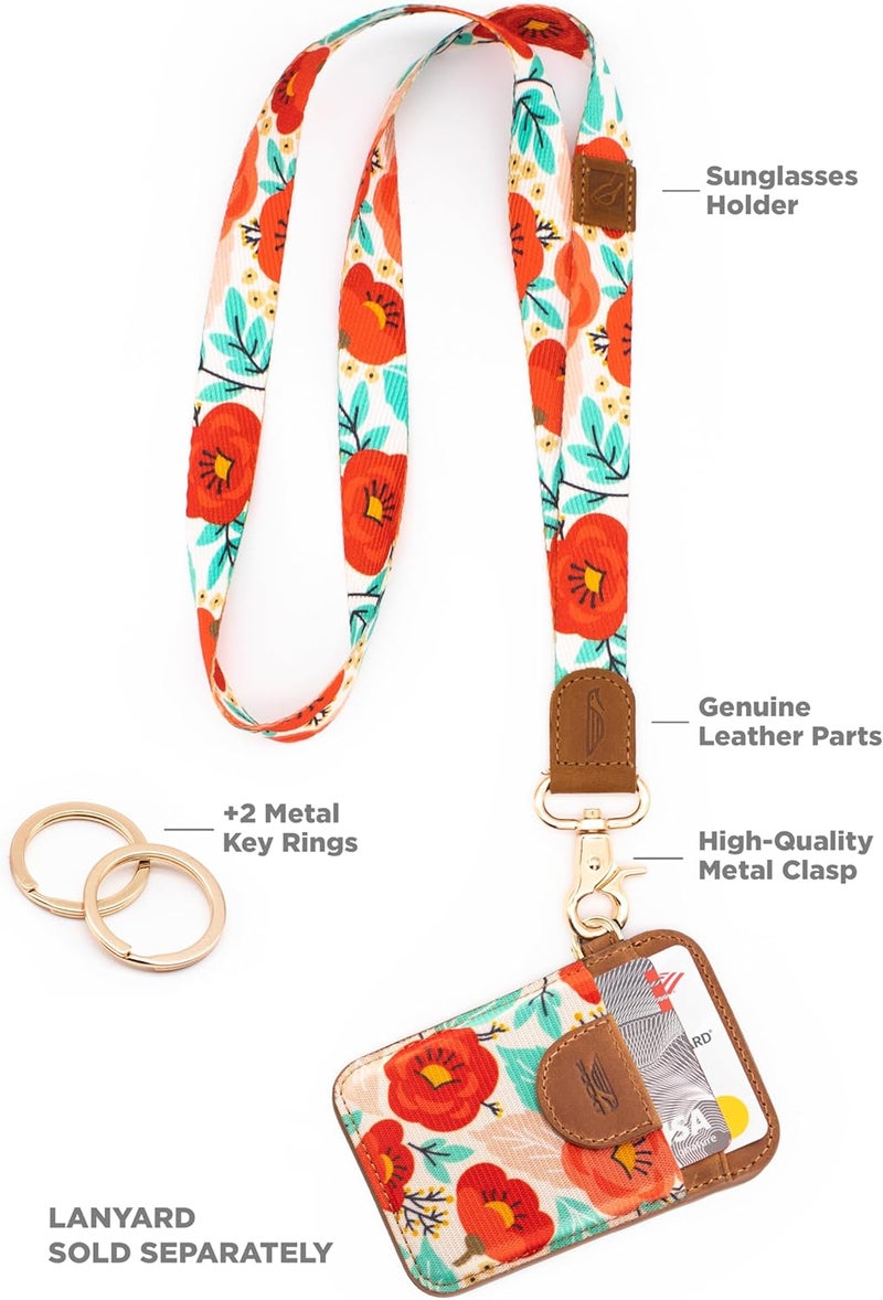 POCKT Slim Wallet for Women - Thin Card Wallets - RFID Wallet Credit Card Holder - Minimalist Keychain Wallets | Poppy - Image 4